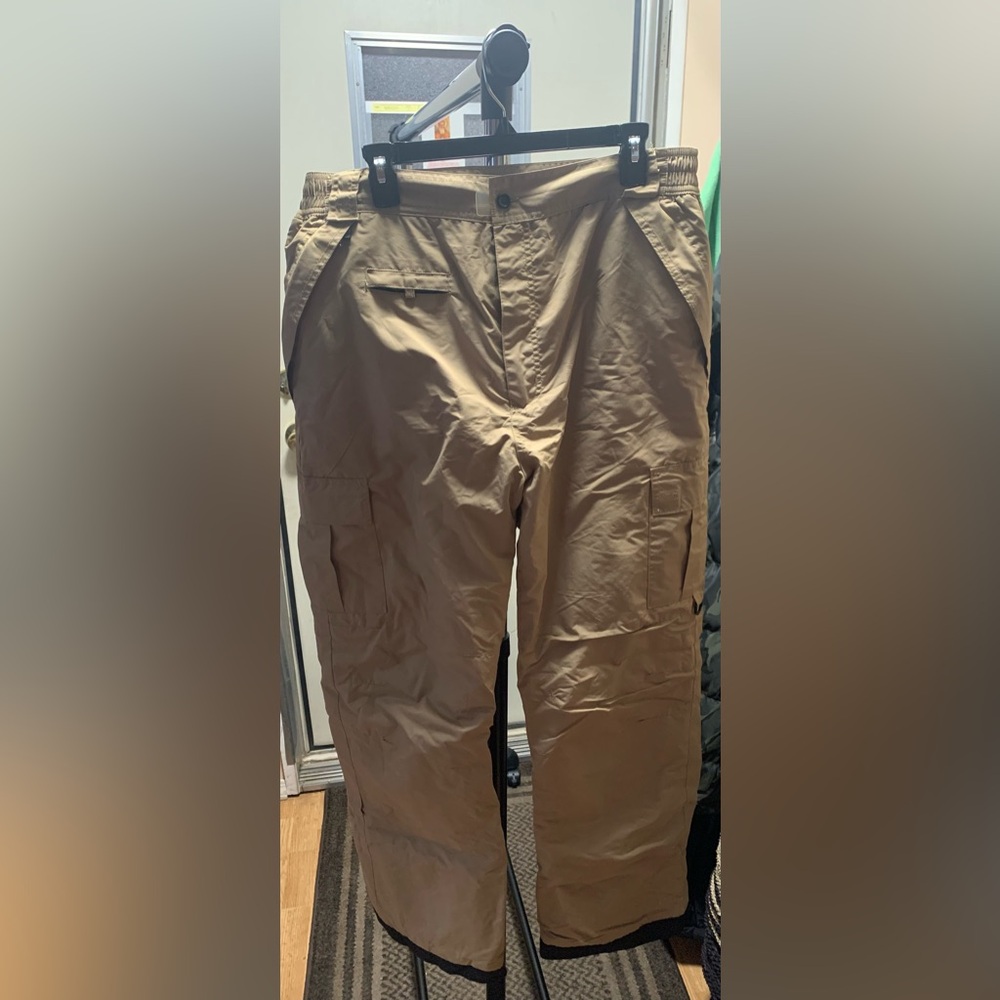 Men's Khaki Cargo Ski Pants